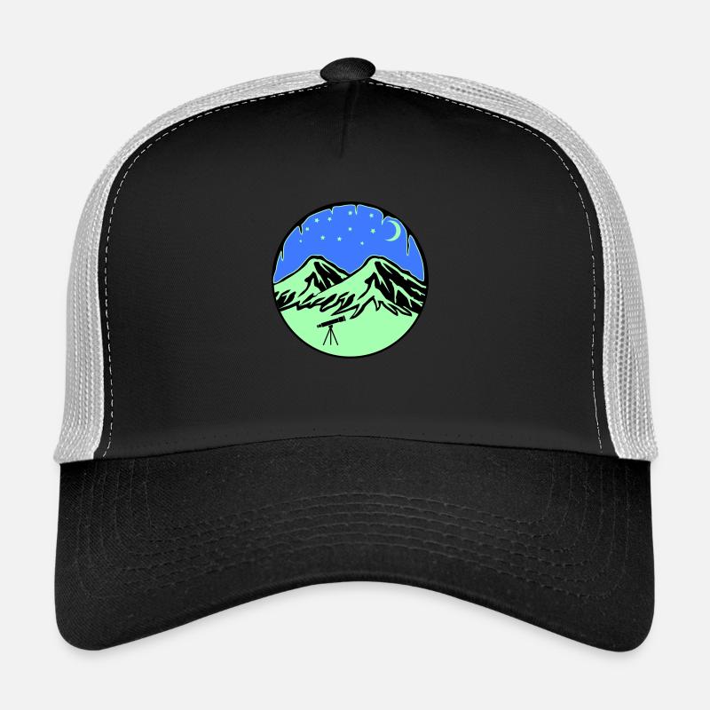 Starry Sky Mountains Telescope Trucker Cap