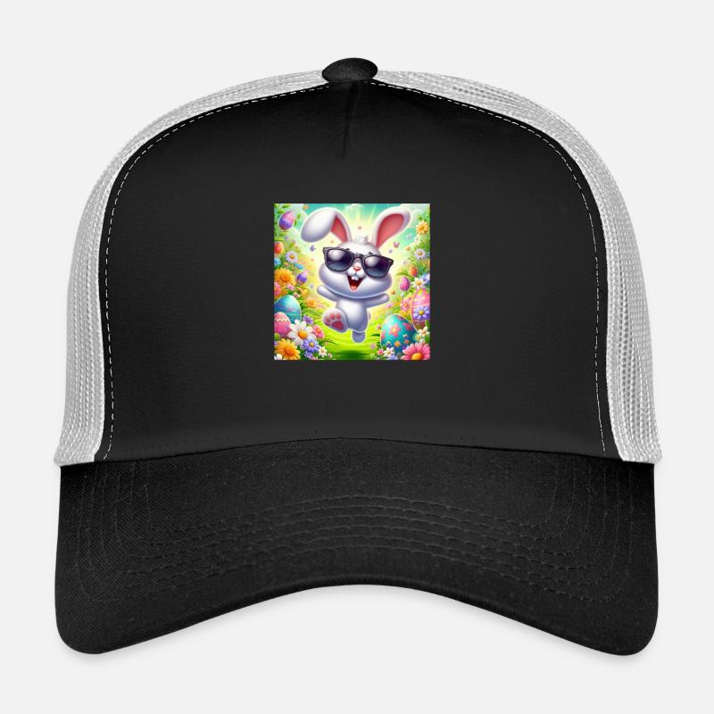 Joyeux lapin de Pâques Casquette trucker 