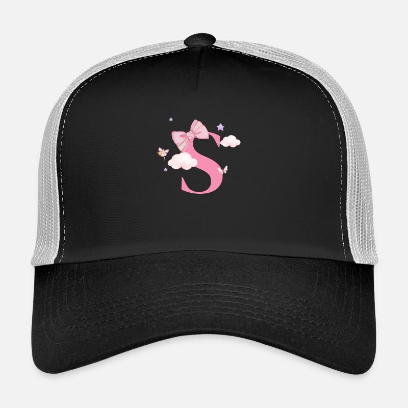 Letter s pink clouds Trucker Cap