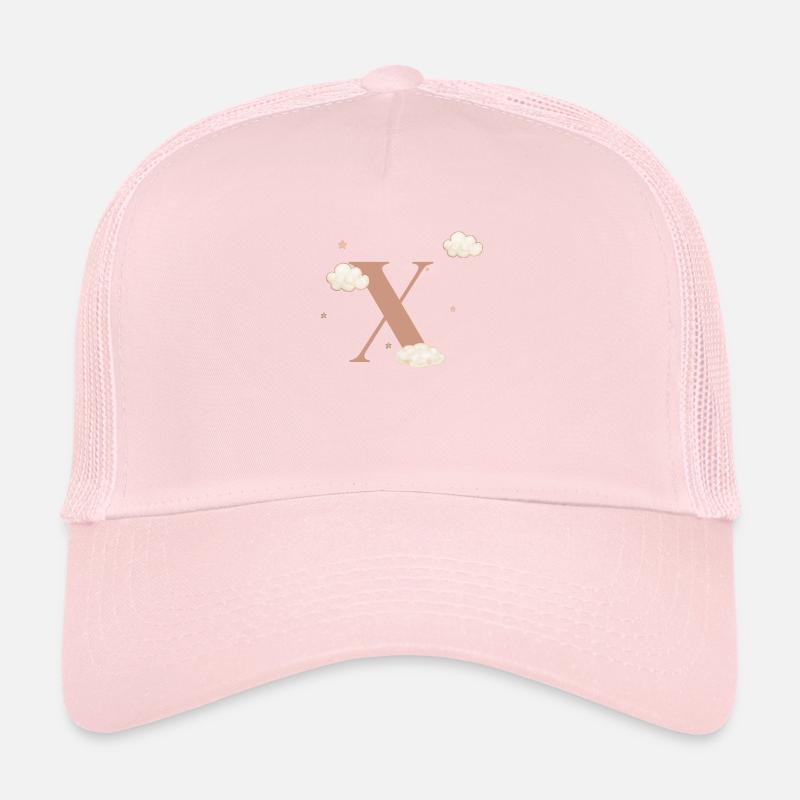 Lettre x nuages étoiles Casquette trucker 