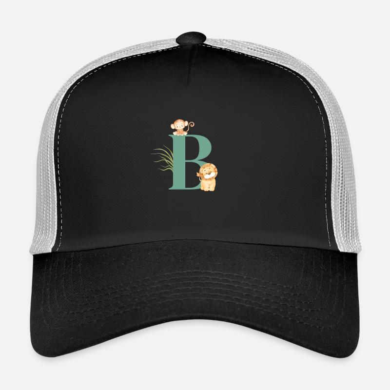 Lettre b vert animaux jungle Casquette trucker 