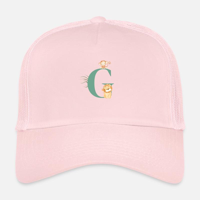 Letter g green jungle animals Trucker Cap