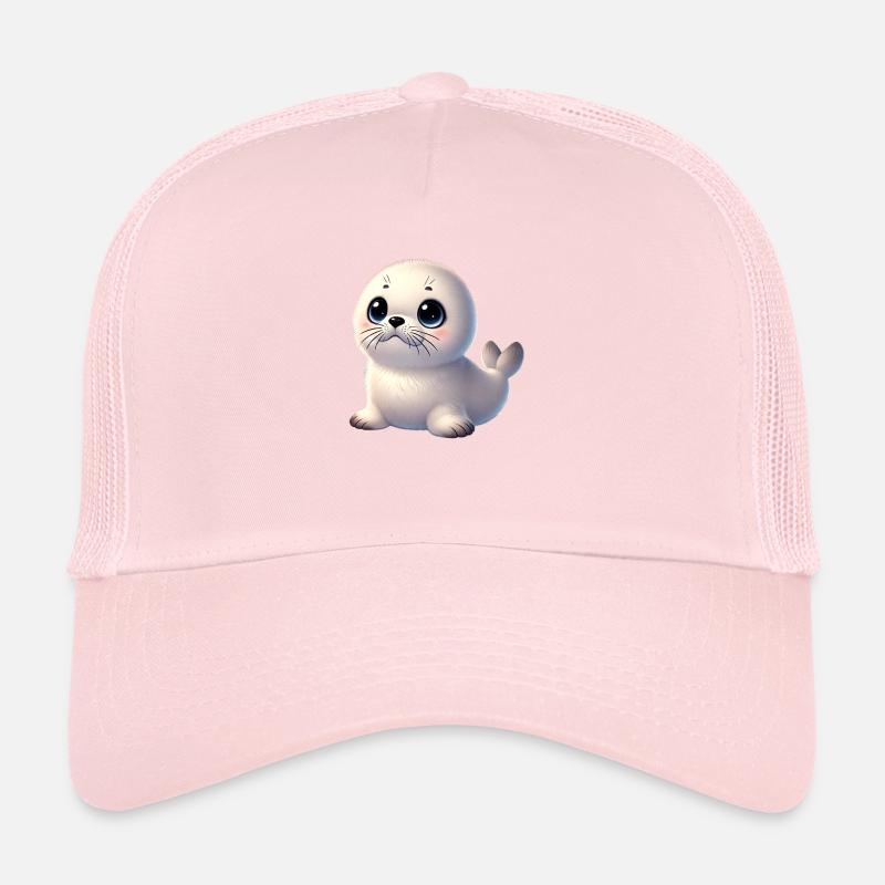 Bébé phoque aux grands yeux Casquette trucker 