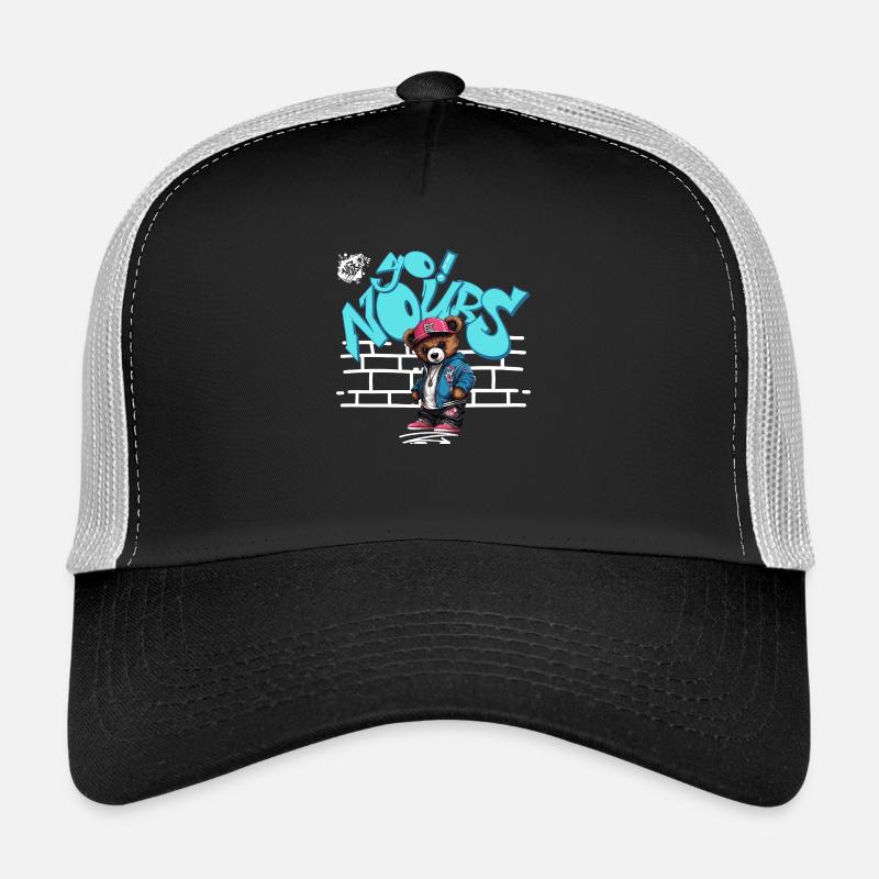 Yo! Nours 2 - Casquette trucker - noir/gris pierre
