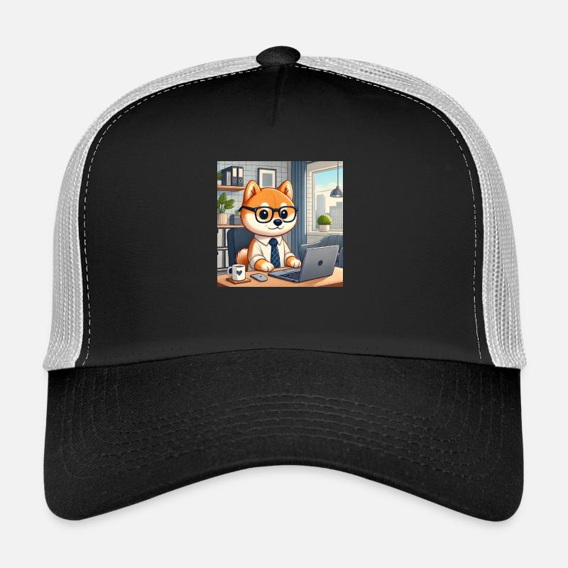 Shiba dad at work Trucker Cap