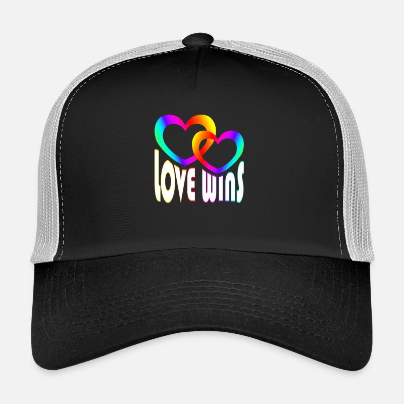 Regenbogen bunte Herzen - Liebe gewinnt Trucker Cap