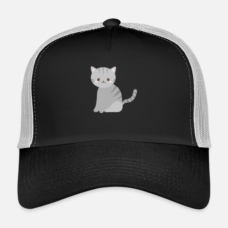 süße graue Katze Trucker Cap