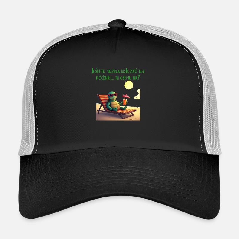 Entspannte Schildkröte - Trucker Cap - Schwarz/Steingrau
