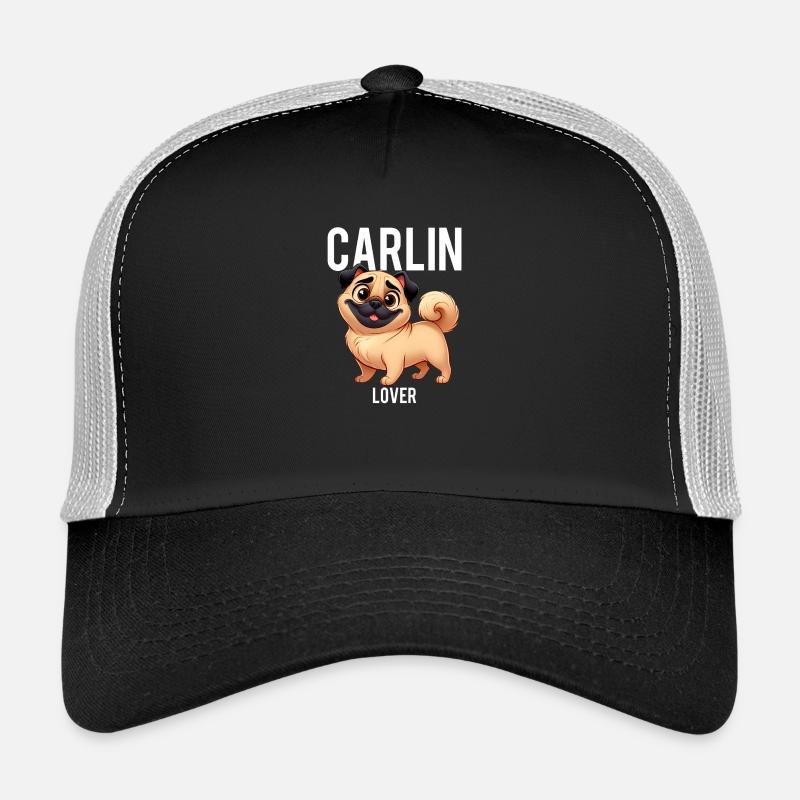 Pug Lover - Trucker Cap - black/stone grey