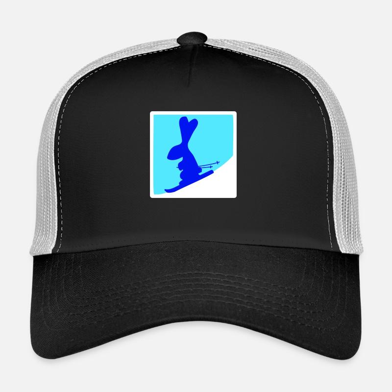 Rabbit Ski Bunny Skiing Winter Skiing Snow Trucker Cap