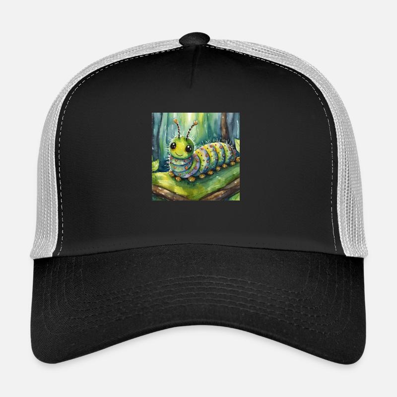 Bunte Waldraupe - Trucker Cap - Schwarz/Steingrau