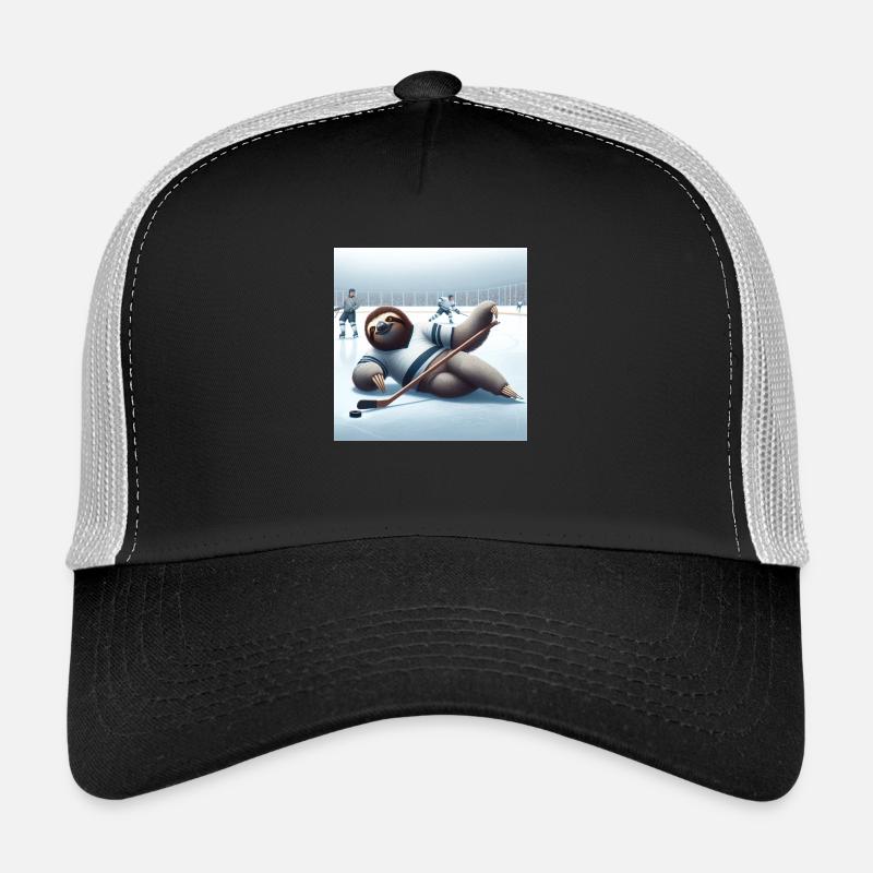 Sloth Wanderer Eishockey - Trucker Cap - Schwarz/Steingrau