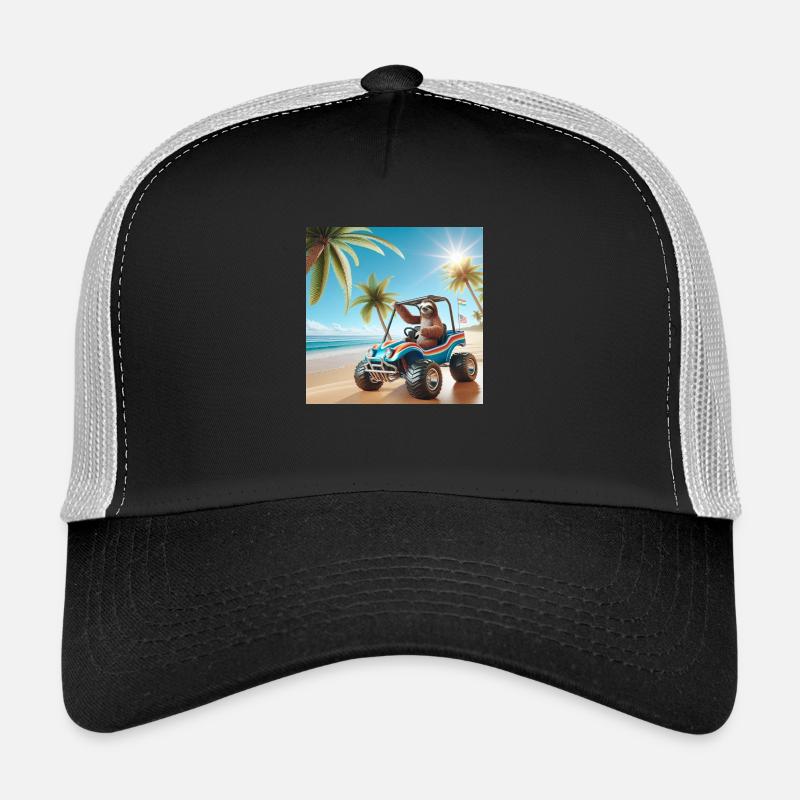 Sloth Wanderer Dune Buggy Trucker Cap