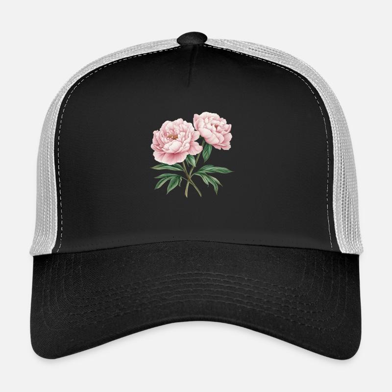 Pfingstrosen - Trucker Cap - Schwarz/Steingrau