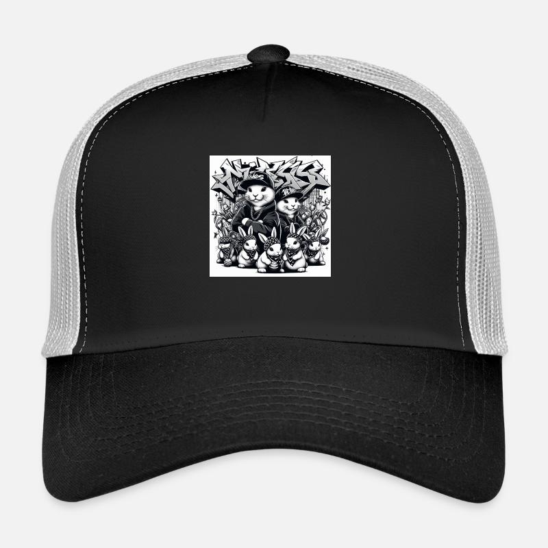 Ostern 11 - Trucker Cap - Schwarz/Steingrau