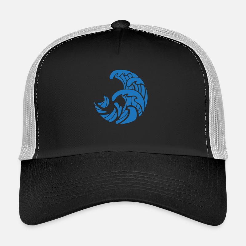 Conception des vagues bleues Casquette trucker 