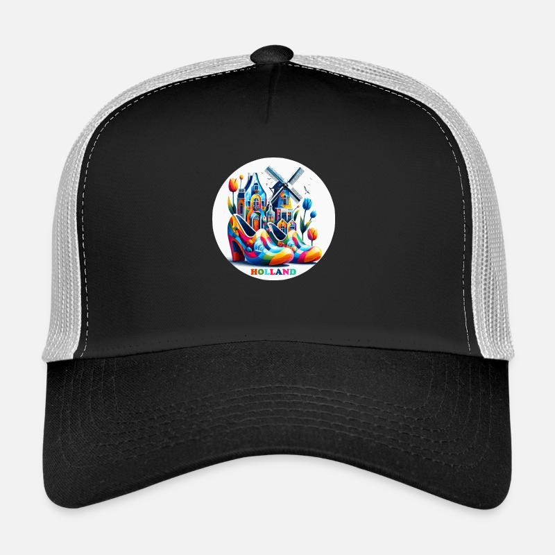 Netherlands Colorful LGBTQ Trucker Cap