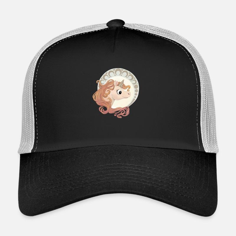 Licorne élégante - Casquette trucker  - noir/gris pierre