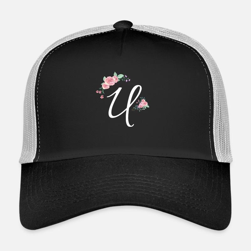 Buchstabe u Blumen Trucker Cap