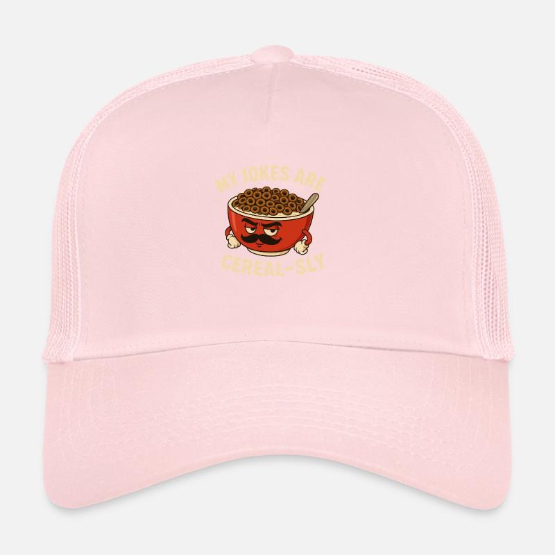 Cereal Sly Funny Breakfast Pun Dad Joke Trucker Cap