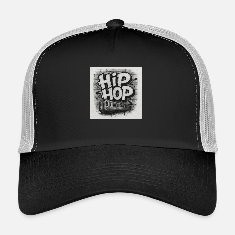 HipHopTrainNoir & Blanc Casquette trucker 