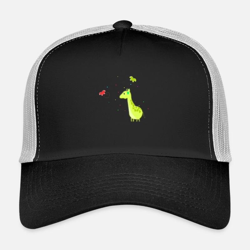 La girafe et les papillons Casquette trucker 