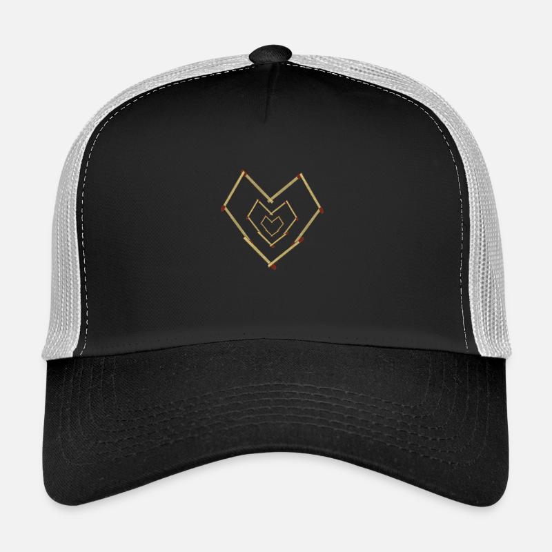 Des cœurs faits d’allumettes Casquette trucker 