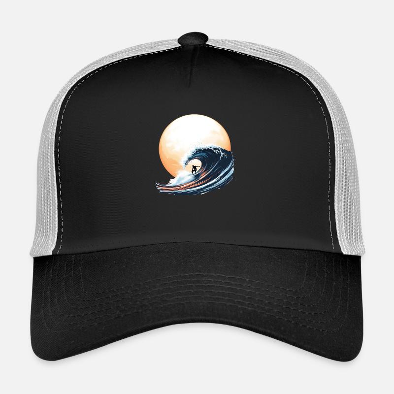 Surfing In The Sun - Trucker Cap - Schwarz/Steingrau