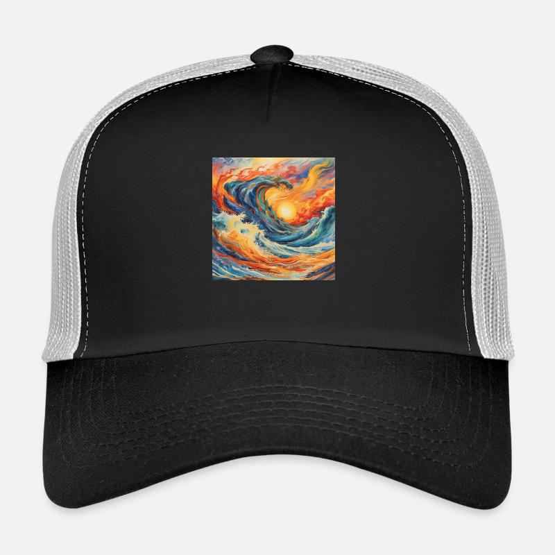 Flaming Flood - Trucker Cap - black/stone grey