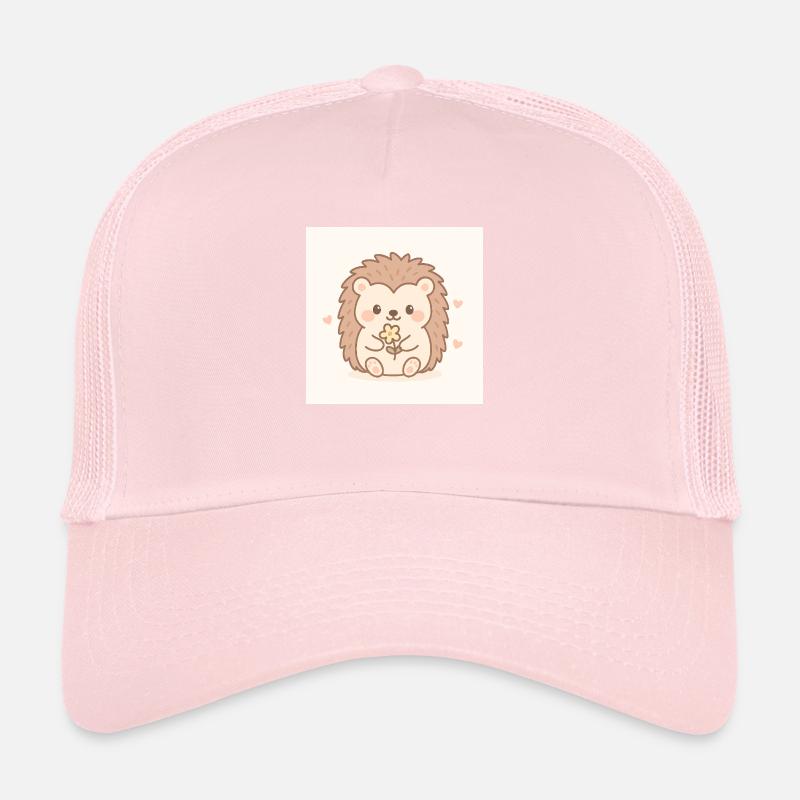 Hérisson Kawaii dans un style pastel Casquette trucker 