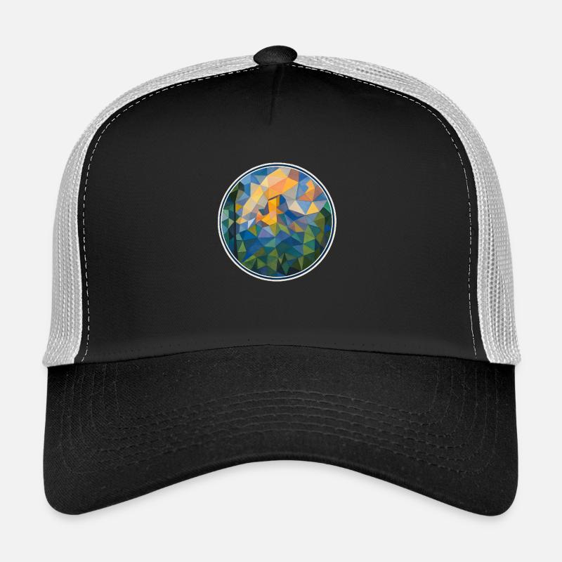 Kubistische Berglandschaft Trucker Cap