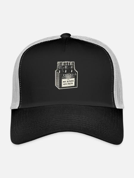 My Kinda Six Pack - Trucker Cap - black/stone grey - Front