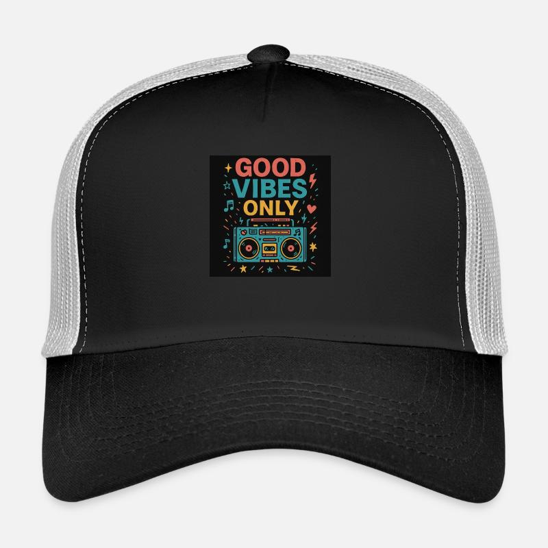 Nur Vibes - Trucker Cap - Schwarz/Steingrau