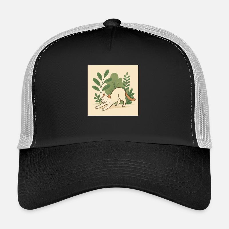 Chat - Casquette trucker  - noir/gris pierre