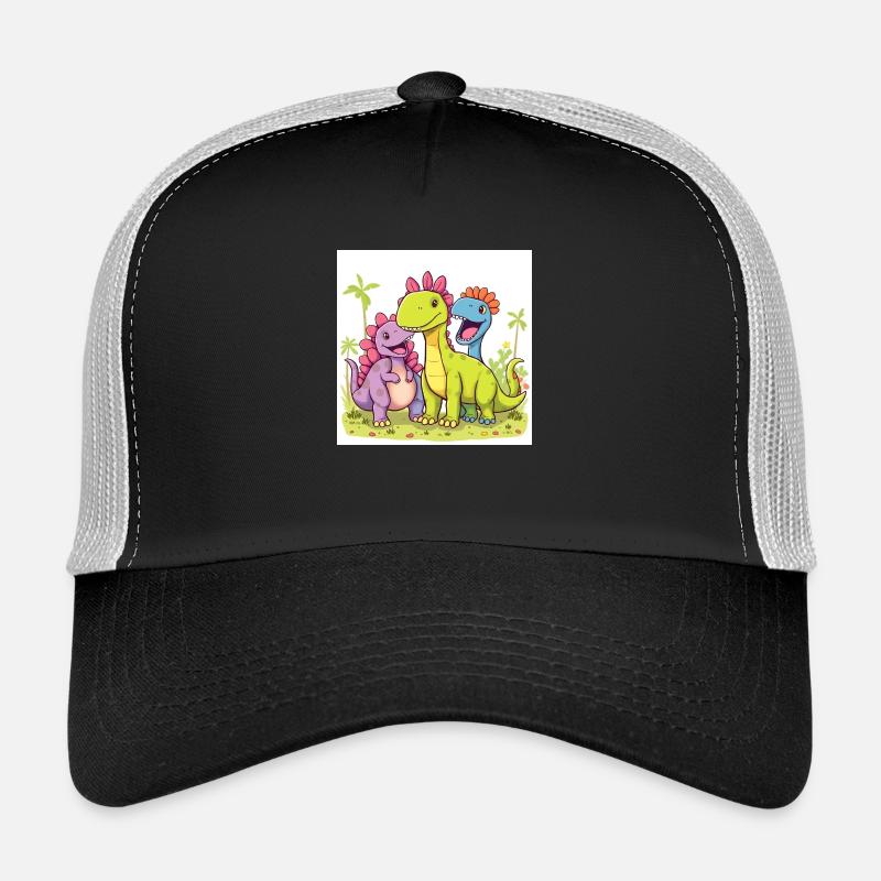 Dino Freunde - Trucker Cap - Schwarz/Steingrau