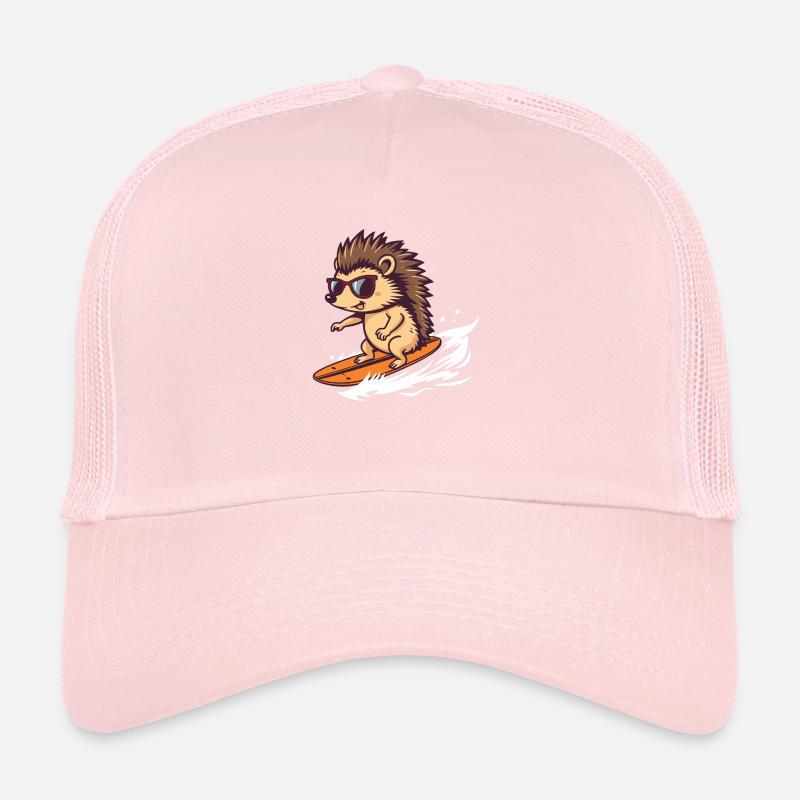 Hérisson surfeur avec lunettes de soleil Casquette trucker 