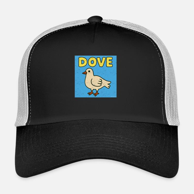 Dove - Frieden raus - Trucker Cap - Schwarz/Steingrau