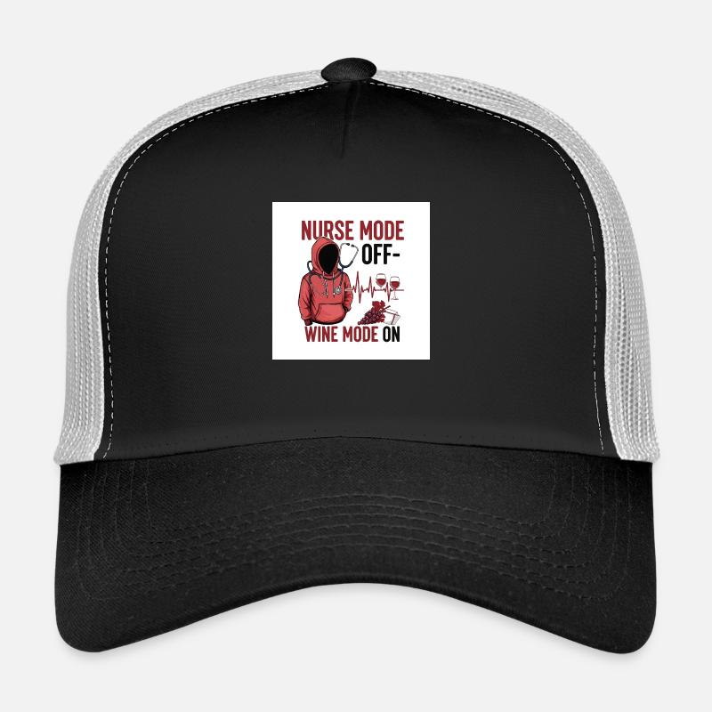 Nurse off Duty - Trucker Cap - Schwarz/Steingrau