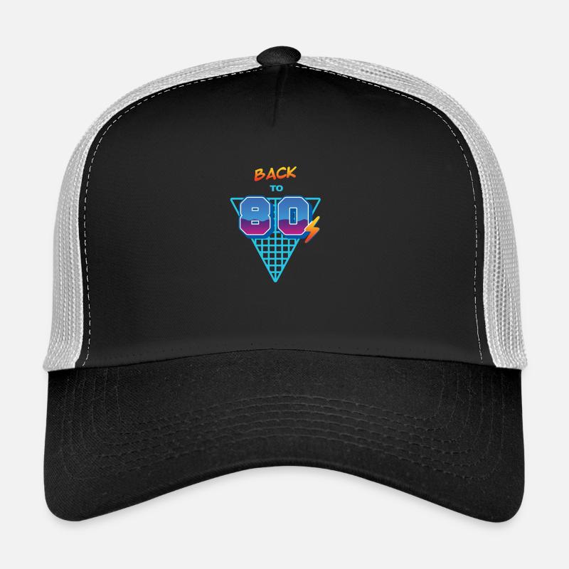 Zurück in die 80er – Grid - Trucker Cap - Schwarz/Steingrau