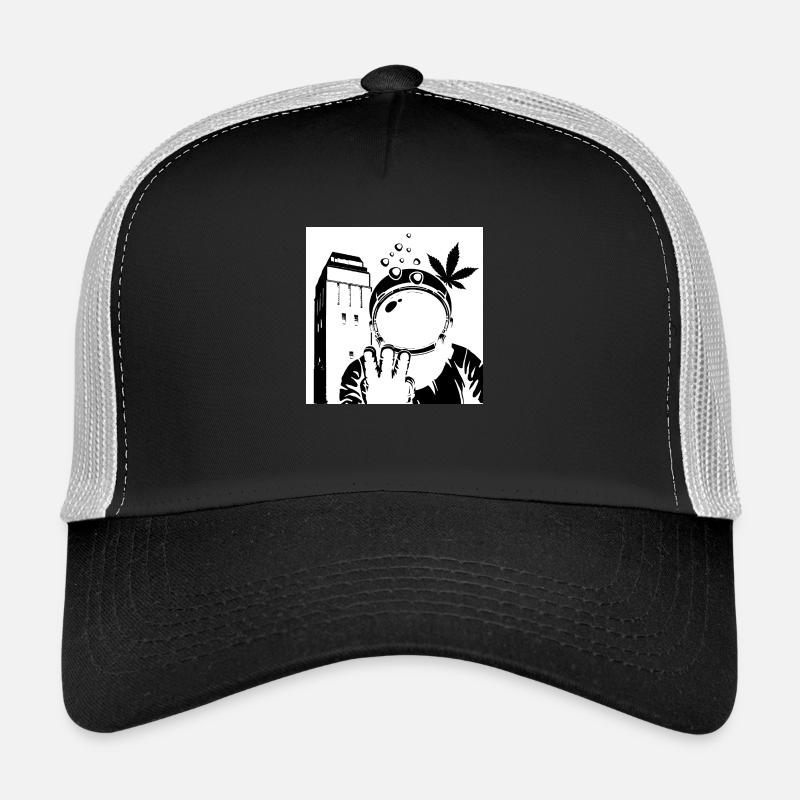 Astrohort Schwarz/Weis Invers Trucker Cap