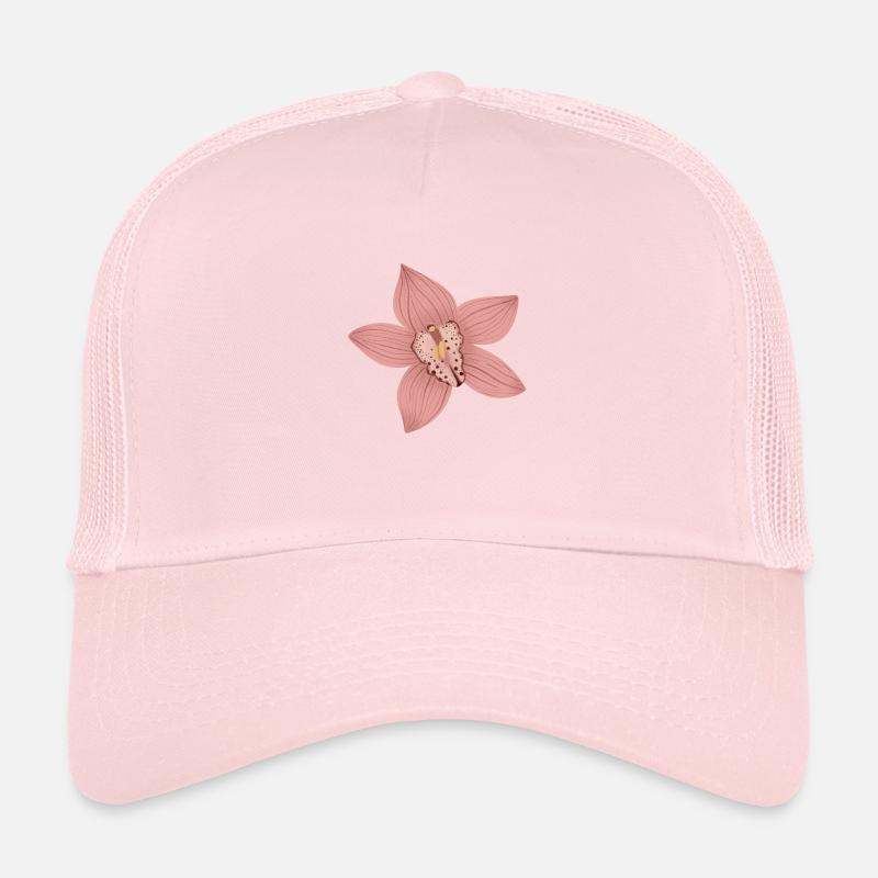 Fleur d’orchidée rose Casquette trucker 