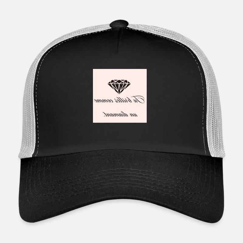 Abmessungen spiegeln - Trucker Cap - Schwarz/Steingrau