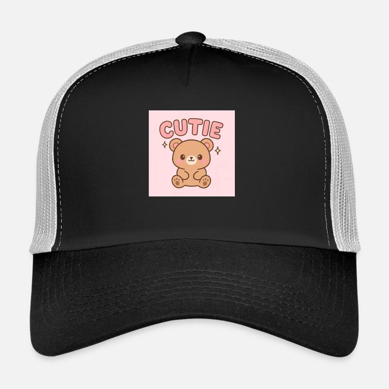Cutie Bear - Trucker Cap - Schwarz/Steingrau
