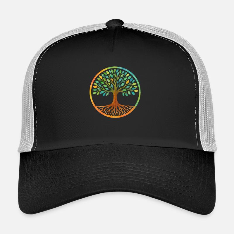baum des lebens - Trucker Cap - Schwarz/Steingrau
