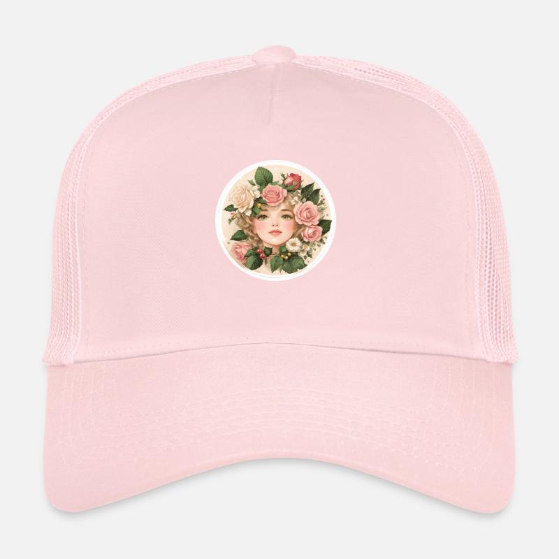 Fille De Fleur, Cercle, Rose Casquette trucker 