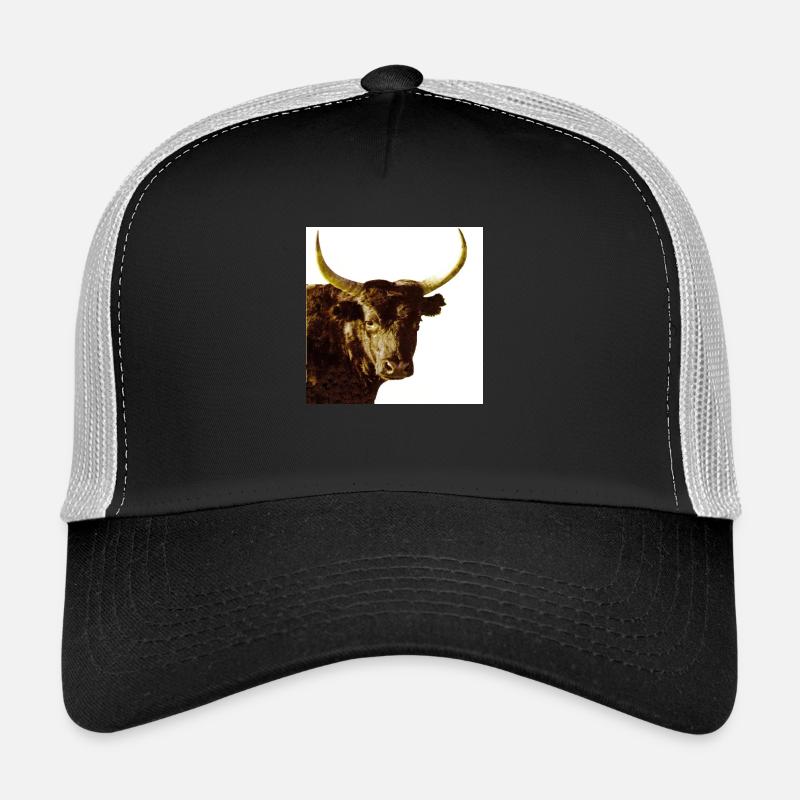 taureau de camargue - Casquette trucker  - noir/gris pierre
