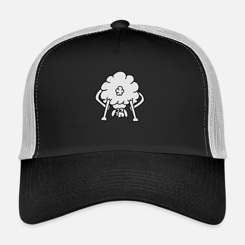 schaf von hinten - Trucker Cap - Schwarz/Steingrau