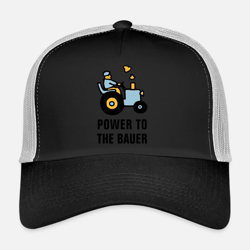 power_to_the_bauer_072011_b_3c Trucker Cap