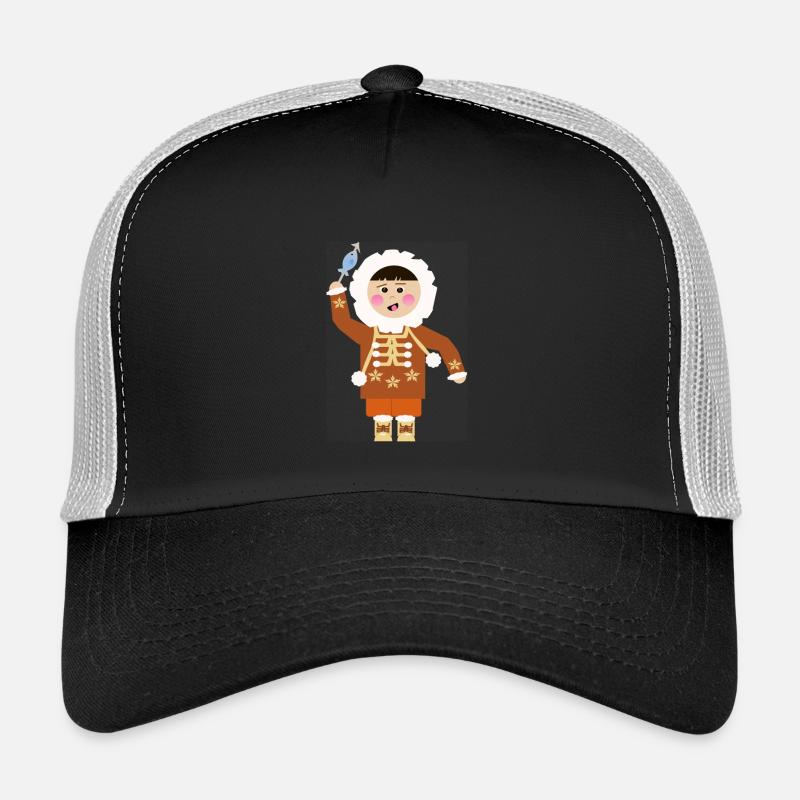 eskimo - Trucker Cap - Schwarz/Steingrau