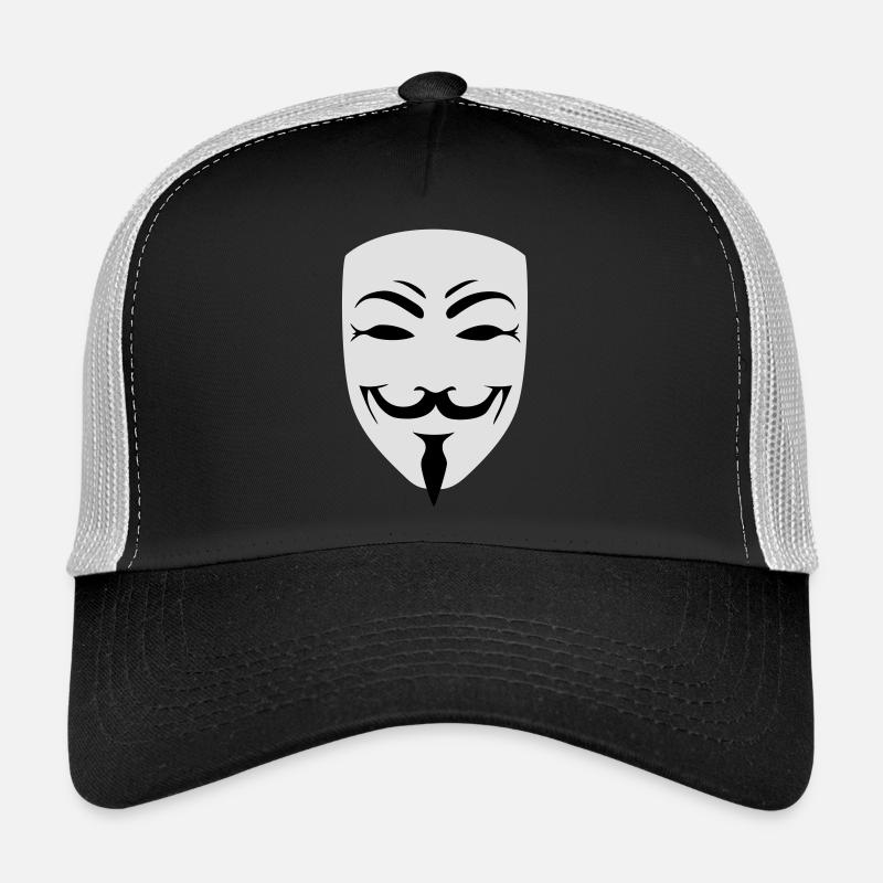 anonymous happy mask internet hack Trucker Cap